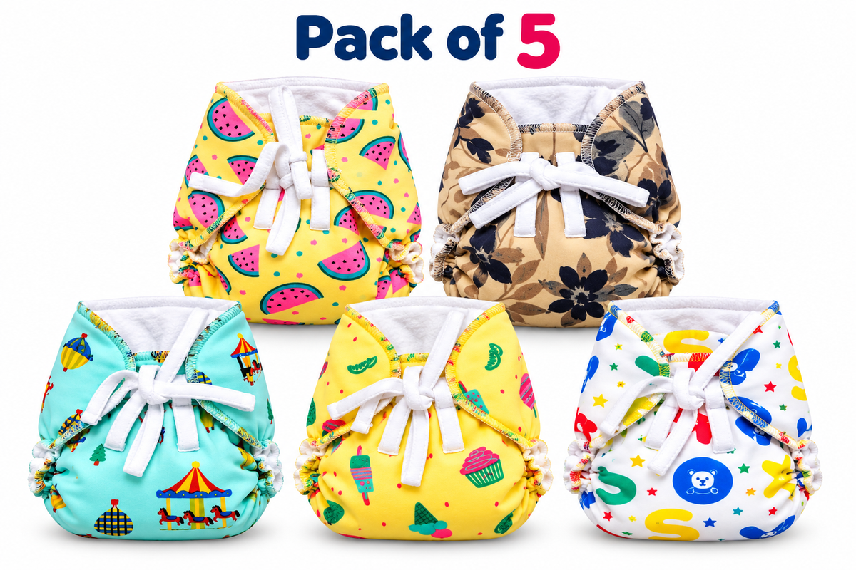 Longout cloth diaper pack of 5