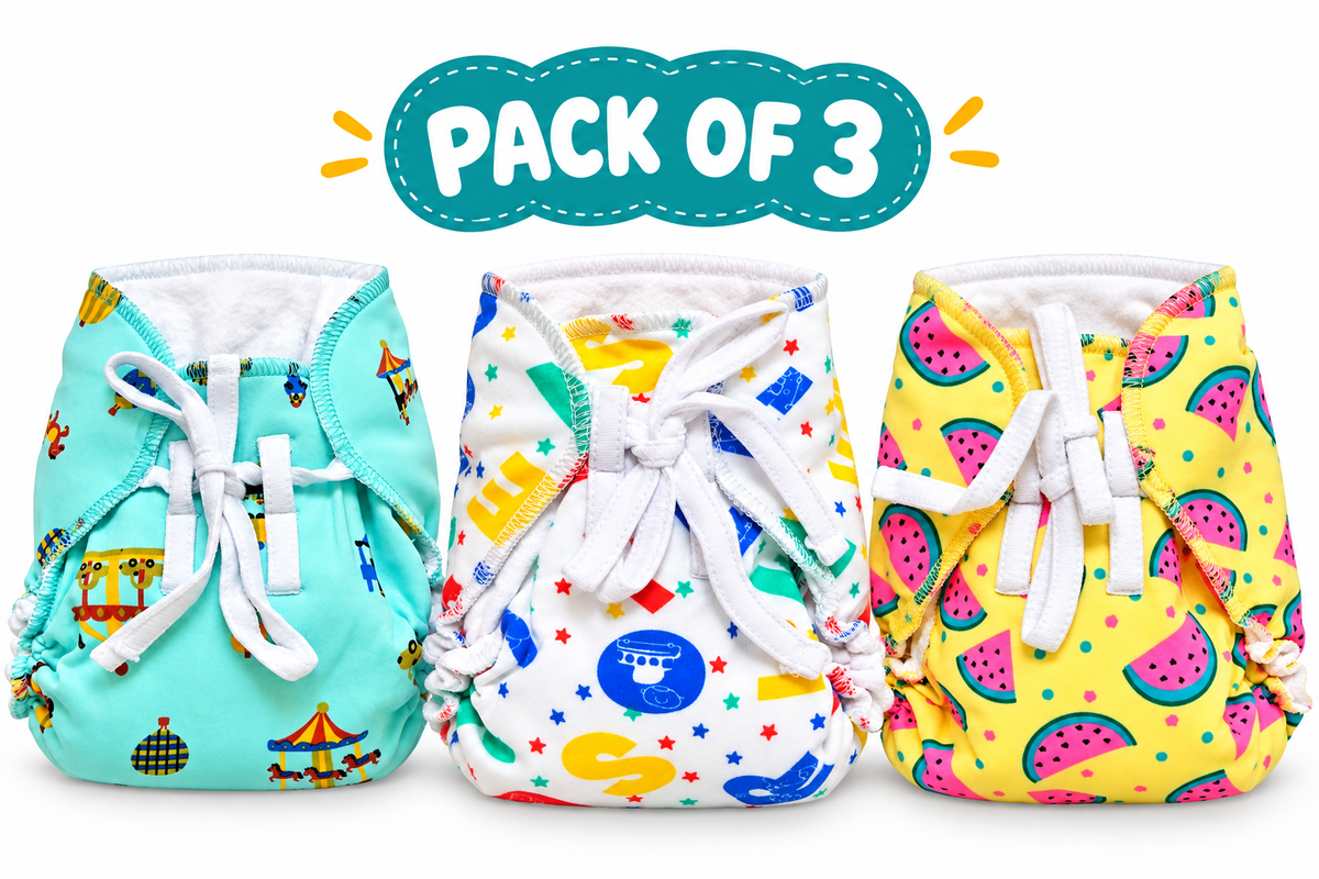 Longout cloth diaper pack of 3