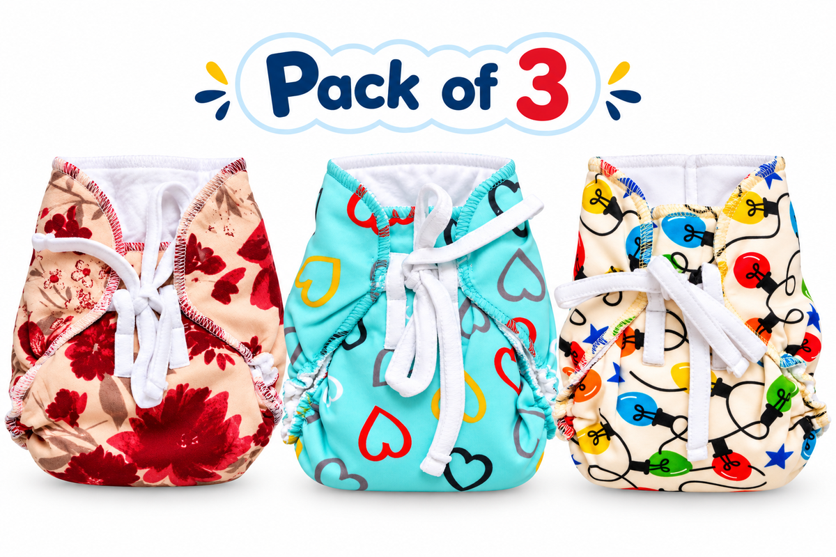 Longout cloth diaper pack of 3