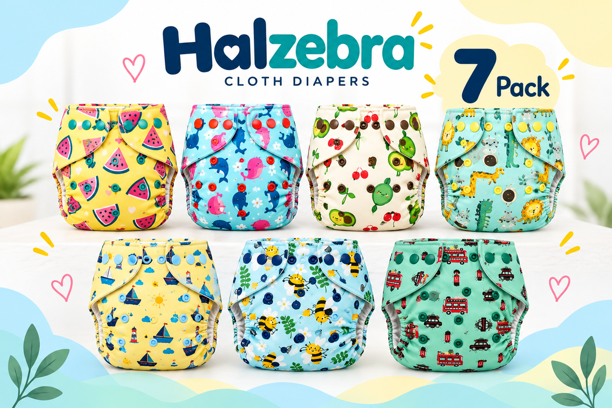 Adjustable Cloth diaper Pack of 7