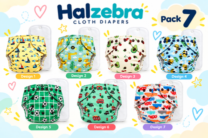 Adjustable Cloth diaper Pack of 7