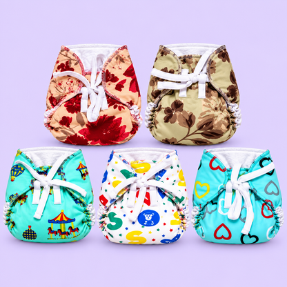 Longout cloth diaper pack of 5