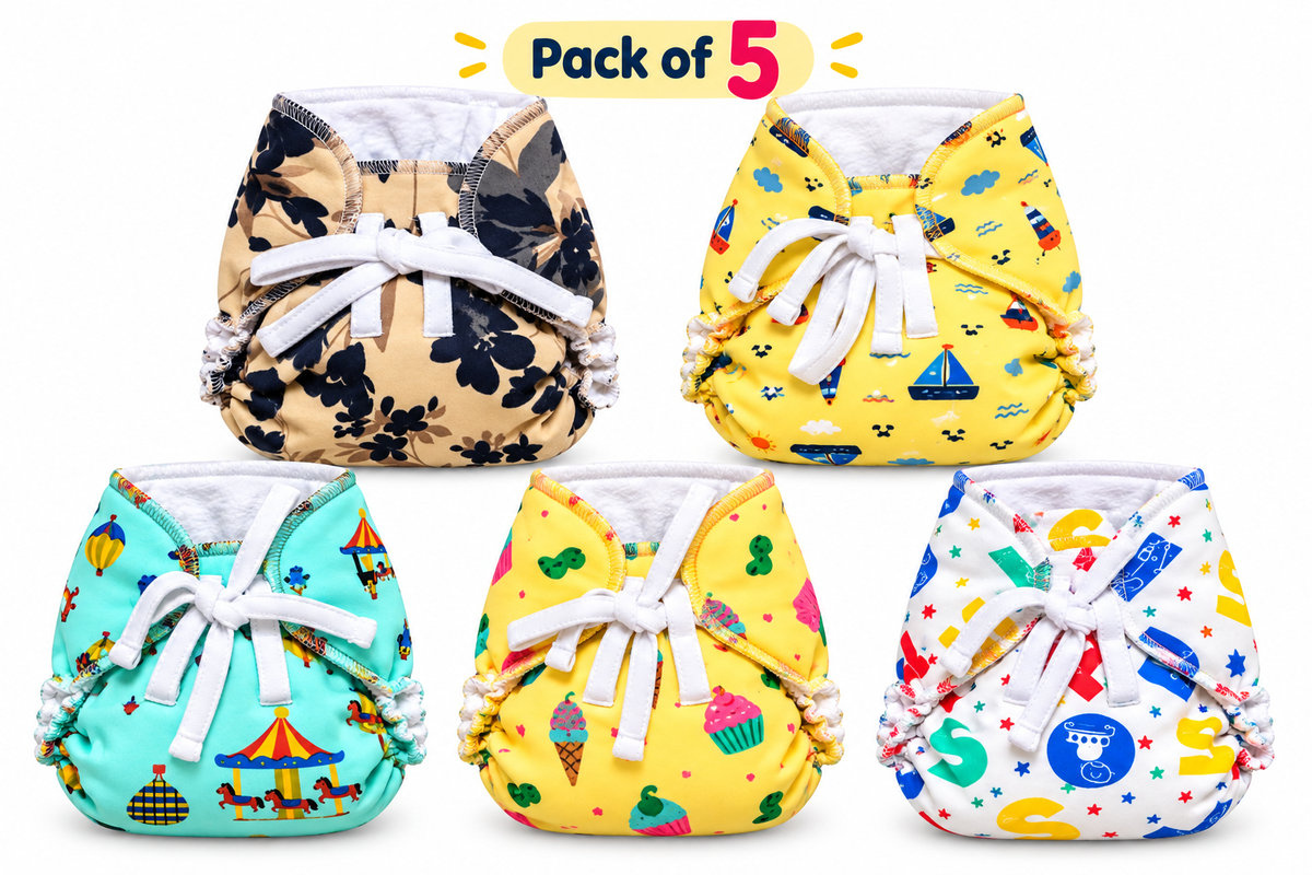 Longout cloth diaper pack of 5