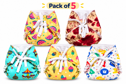 Longout cloth diaper pack of 5