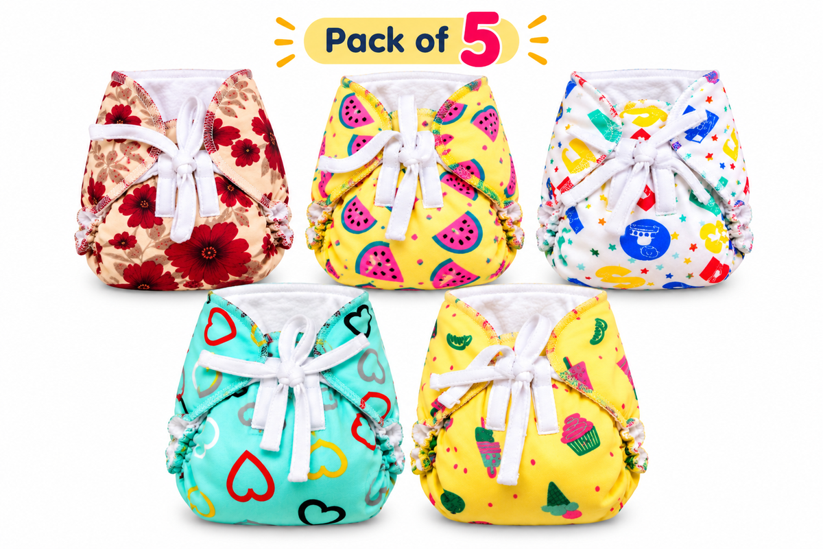 Longout cloth diaper pack of 5