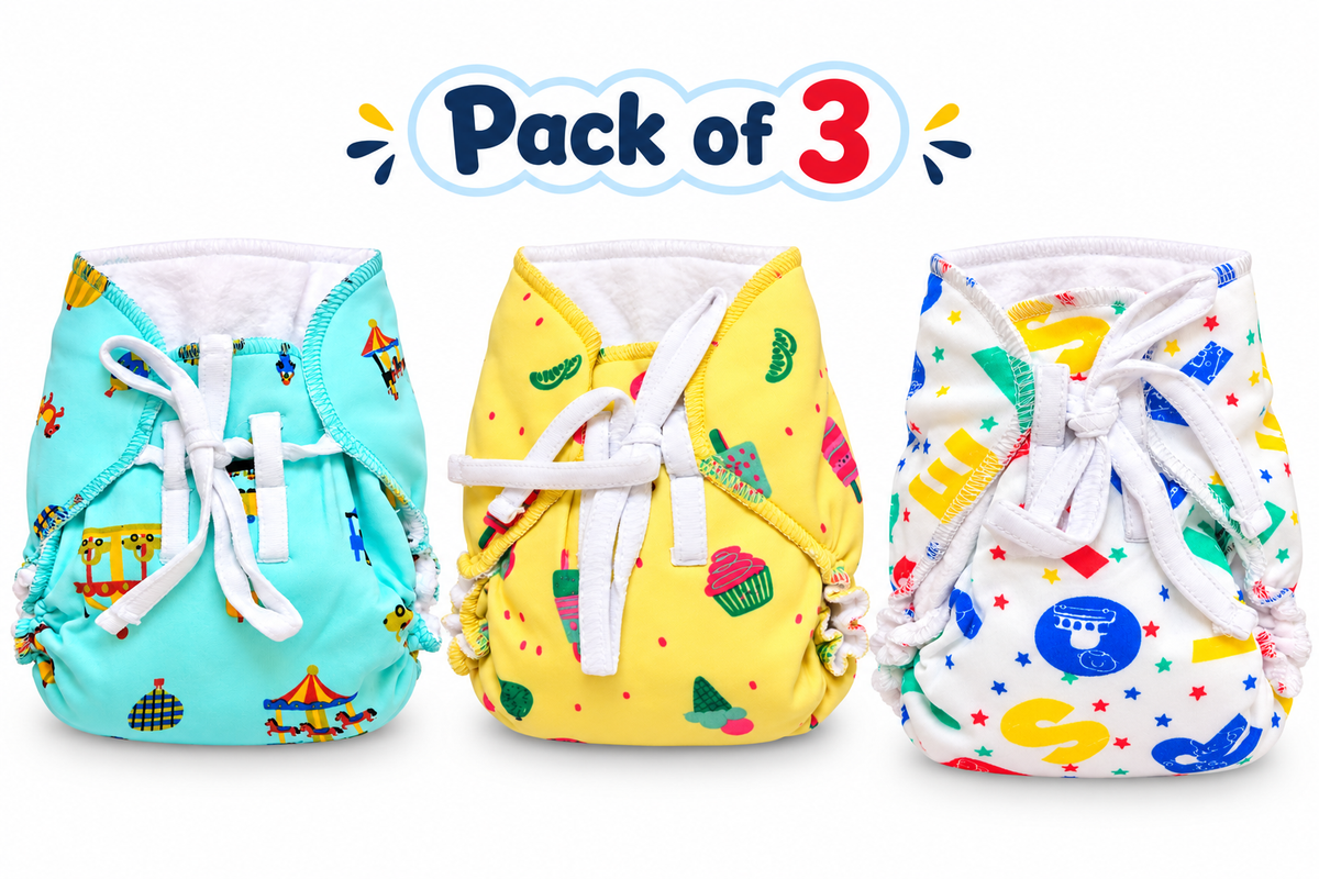 Longout cloth diaper pack of 3